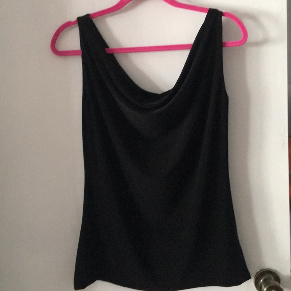 Black sleeveless blouse